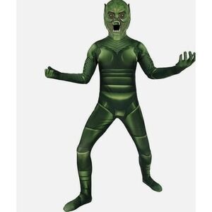 Adult green goblin costume latex mask role play party 2XL NEW Cosplay
